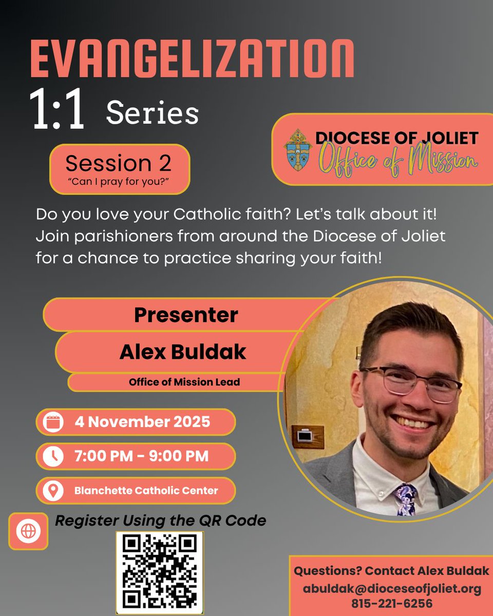 Join parishioners from around the diocese for a conversation about our Catholic faith on Tuesday, November 4th at the Blanchette Center!