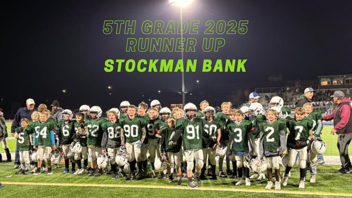 🏈 Great season Stockman Bank 5th Grade team! 🏈 

#HelenaSmallFryFootball