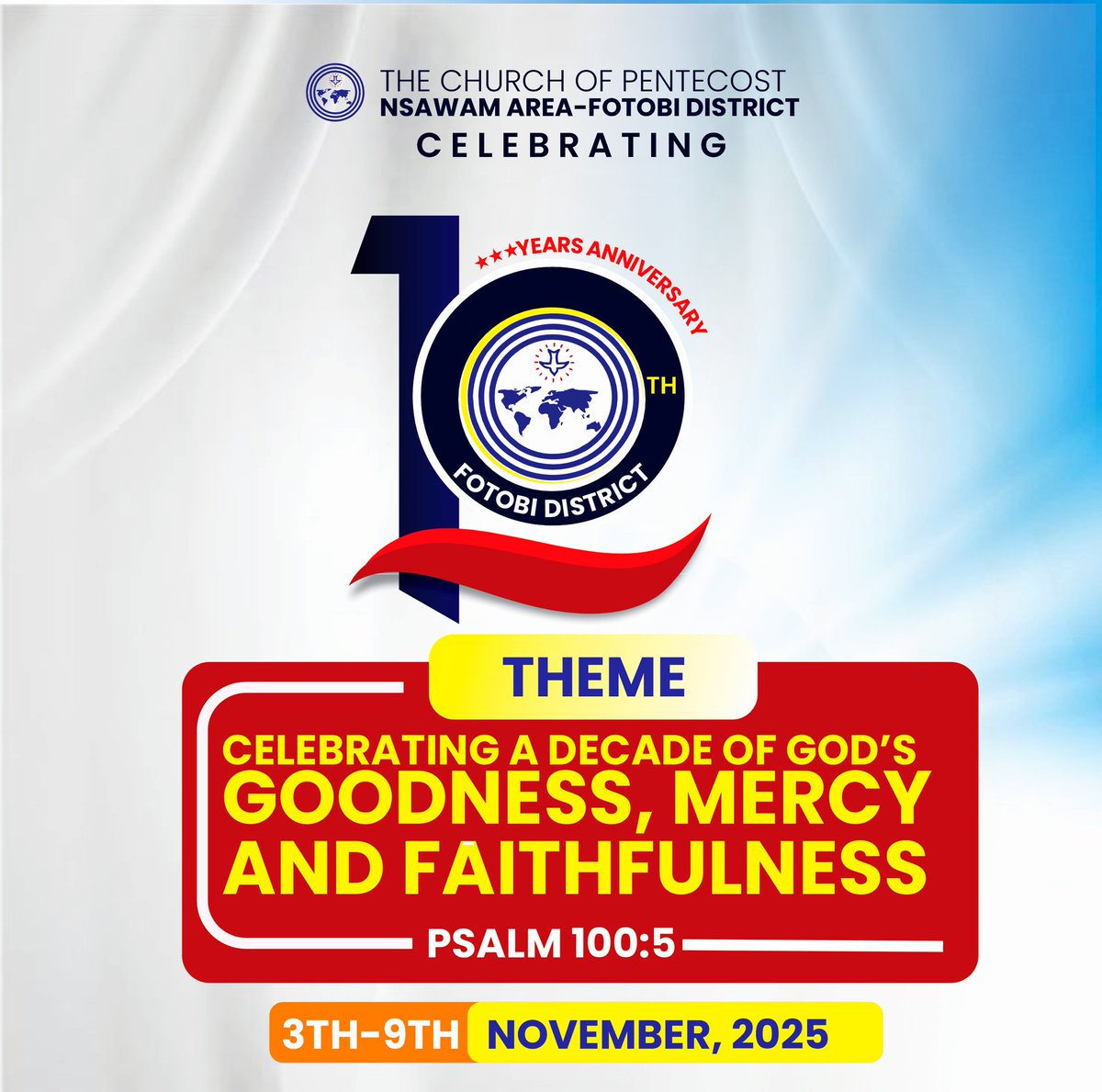 thecopfotobi's tweet photo. Celebrating a Decade of God’s Goodness, Mercy and Faithfulness https://t.co/QEOXchtEoJ