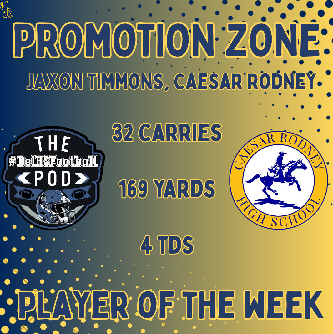 DelHSFootball's tweet image. Congratulations to our Week 8 Promotion Zone POTW #delhs Graphic by @CR_graphics83