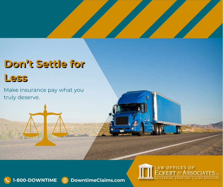 Insurance doesn’t always tell the whole story.

Too many drivers accept low payouts that don’t reflect their true losses. Eckert &amp; Associates stands with owner-operators to make sure every dollar counts.

Don’t settle for less. Fight for what’s fair.

#OwnerOperatorLife