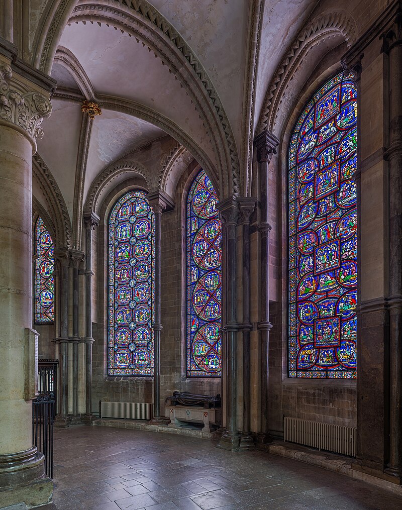 “Miracle Windows” located in the Trinity Chapel of Canterbury Cathedral, England.