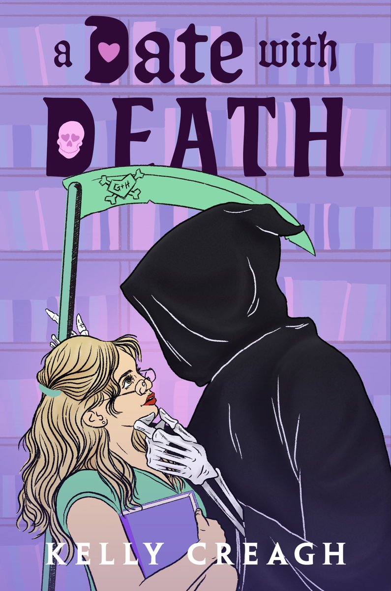 Kelly_Creagh's tweet photo. Happy Halloween Week!
I’m beyond excited to share this treat and unveil the incredible cover for my adult debut, A Date with Death, a spooky cozy paranormal romcom about a children’s librarian who falls for the Grim Reaper.
Available today for pre-order! #paranormalromcom https://t.co/4fuoQQLakX