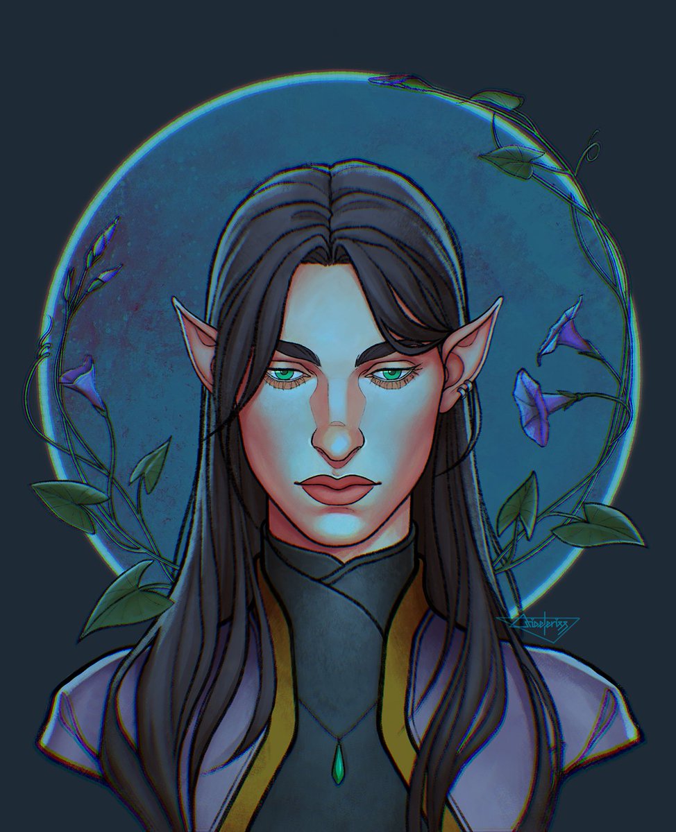 Aideleriss's tweet photo. I started this drawing about a year ago and managed to finish it properly only now :') 

For my dear @NikraDraws 

#ArtistOnTwitter #fantasyart https://t.co/PMJwCdyhlR