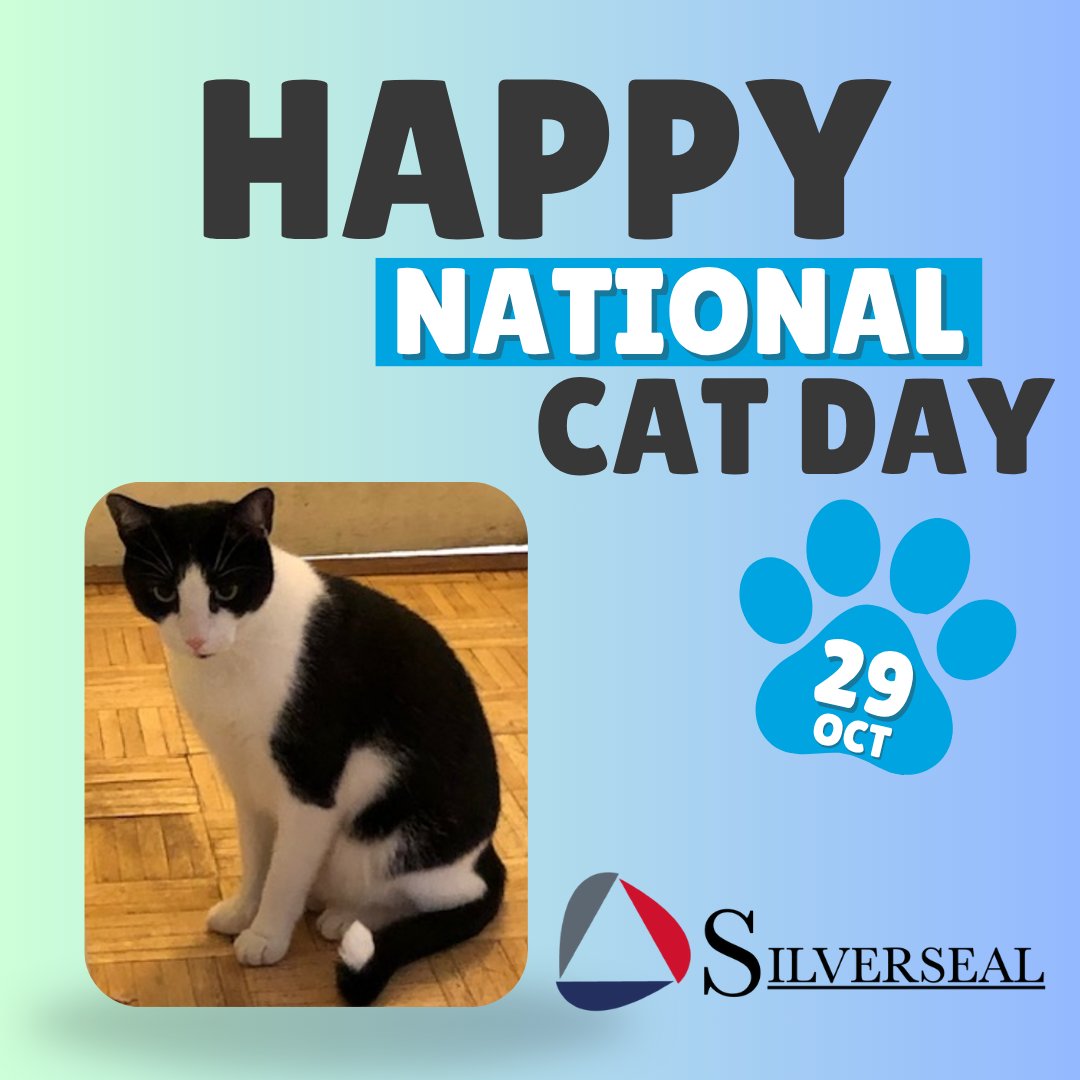 🎉🐱 Happy National Cat Day! Today we honor our feline friends - the true rulers of our homes, offices, destroyers of couches, and masters of napping. 😸💤🐾 #NationalCatDay 

#Silverseal #PrivateInvestigations #Security