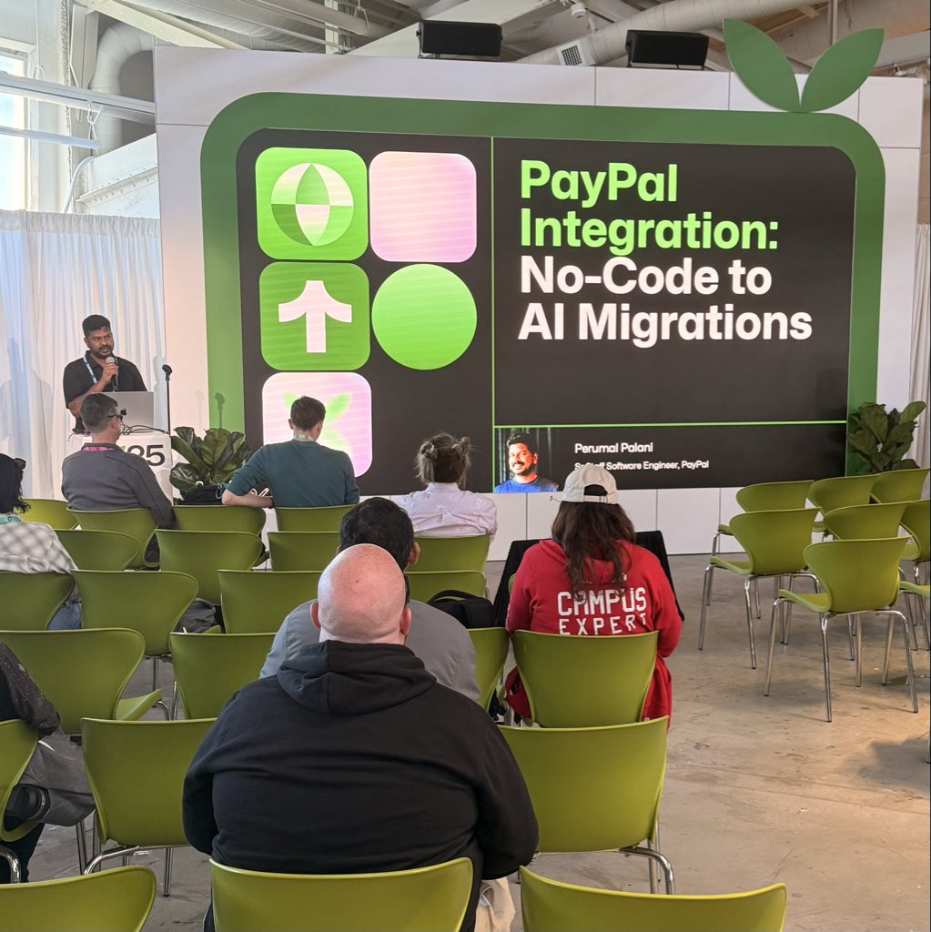 paypaldev's tweet image. Happening now at @githubuniverse ! 

Learn how to transform NVP/SOAP integrations into modern #REST #APIs quickly, reducing migration effort from hours to minutes, utilizing #AI powered dev tool.