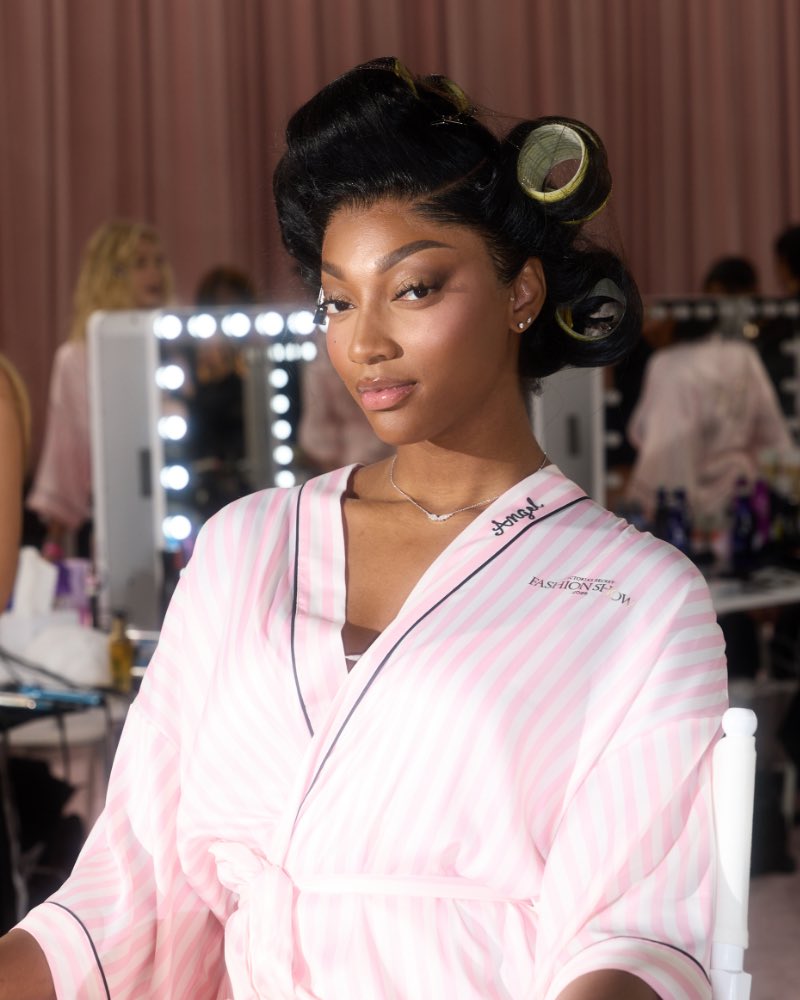 Backstages with Angel Reese 🪽#VSFashionShow