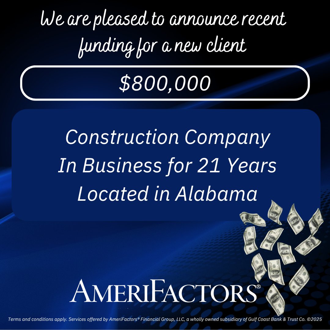 AmeriFactors's tweet image. AmeriFactors provides fast business funding. Contact us for a free quote. AmeriFactors.com
#businessfunding #accountsreceivablefinancing #cashflow #fastfunding #loanalternative #factoring #workingcapital #success #amerifactors