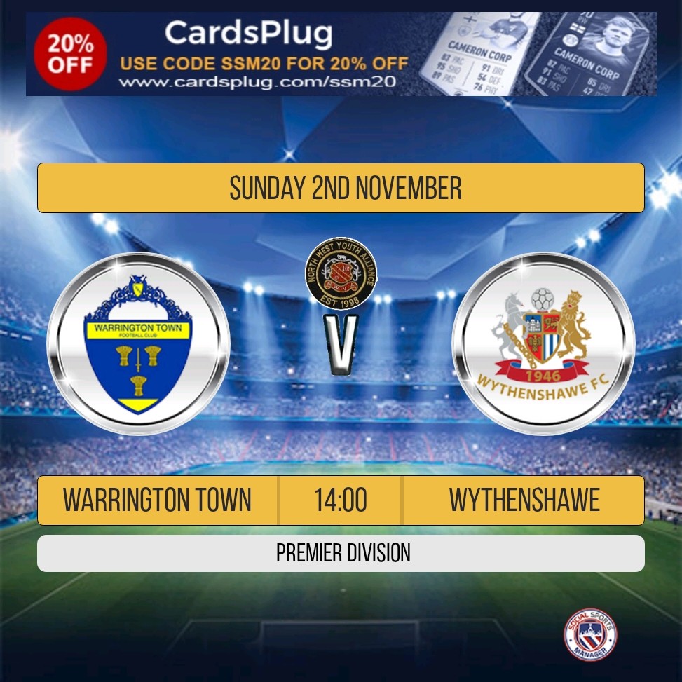 Fixtures- Sunday 2nd November
Premier Division ⚽️
#NWYA