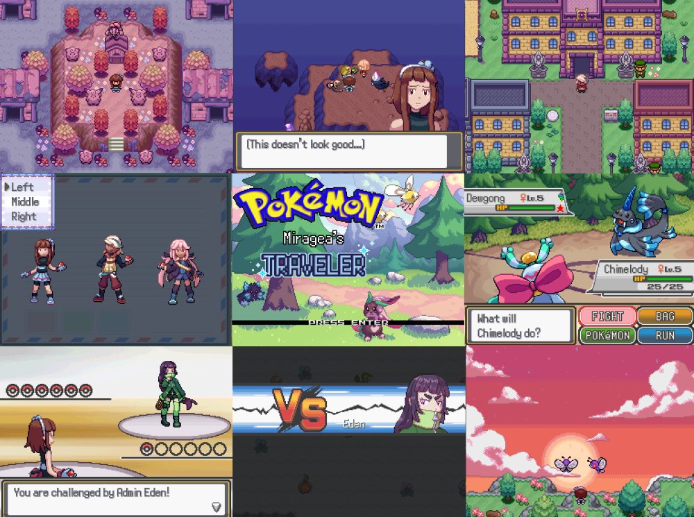 Pokémon Miragea's Traveler's demo got updated (4 out of 6 ranks)! 🗺️
Features:
- Story-driven gameplay based on your rank
- Fakemon
- Hidden bases with customizable furniture
- Mega Evolution
- "Weak" Pokemon received buffs
- More

⏬ Check it out ⏬
pokecommunity.com/threads/mirage…