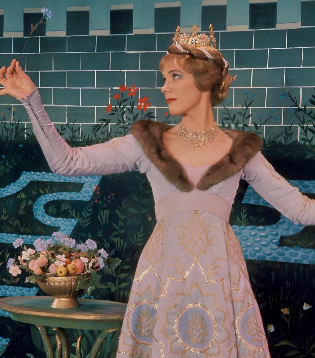 mariasrainer's tweet photo. julie andrews photographed as guenevere in lerner &amp; loewe’s camelot, broadway 1960s https://t.co/WXxGqZgFWP