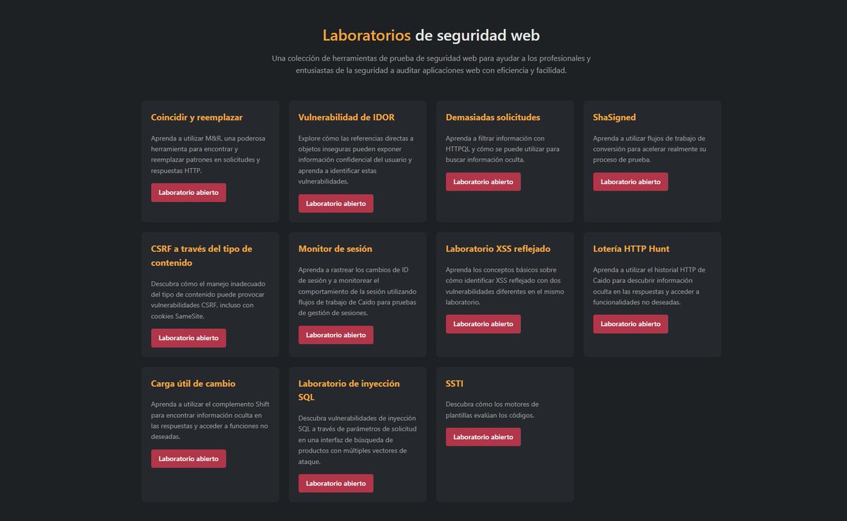 laprovittera's tweet image. CAIDO ya tiene su propio Lab para hacking web

Una colección de herramientas de prueba de seguridad web para ayudar a los profesionales y entusiastas de la seguridad a auditar aplicaciones web con eficiencia y facilidad.

labs.cai.do