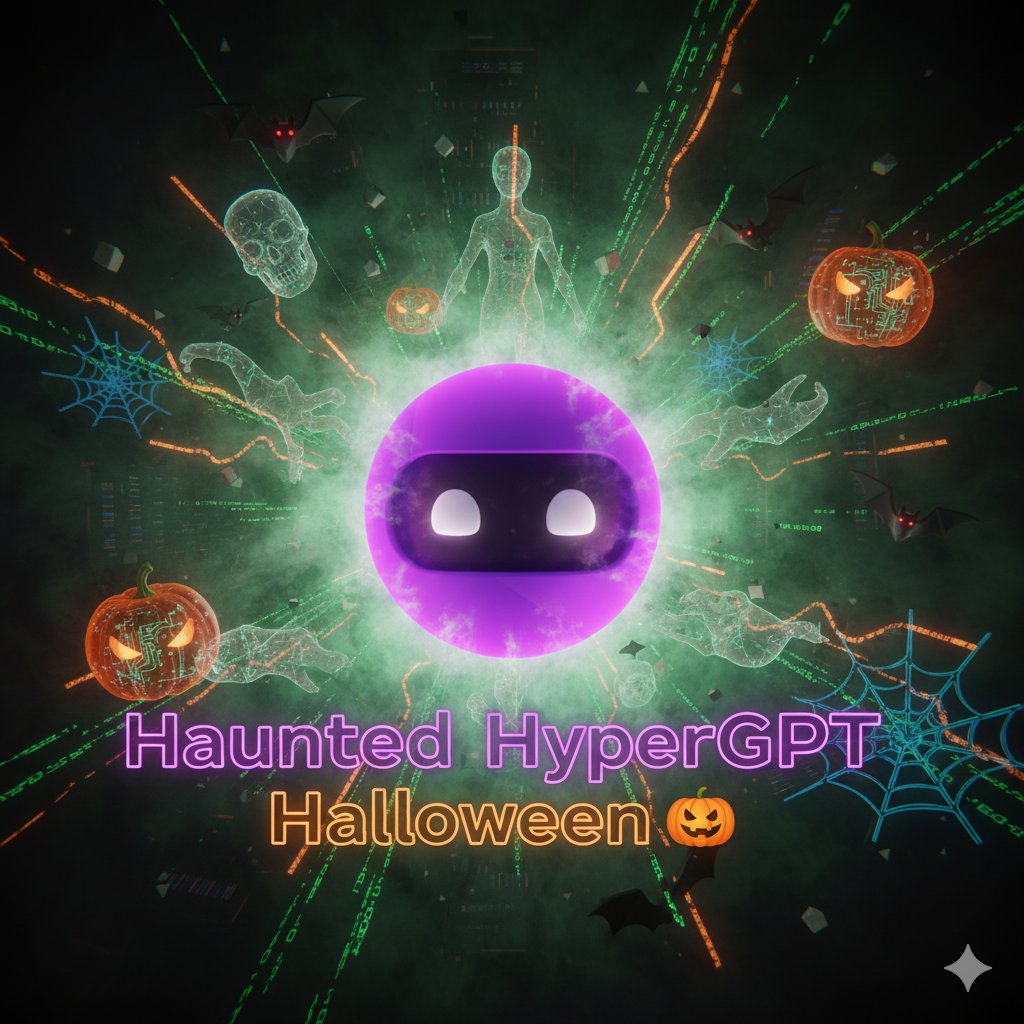 Mr_scoly01's tweet image. Spooky code. Scary smart. It’s a Haunted HyperGPT Halloween! ⚡💀 #HGPTarmy #HyperGPT