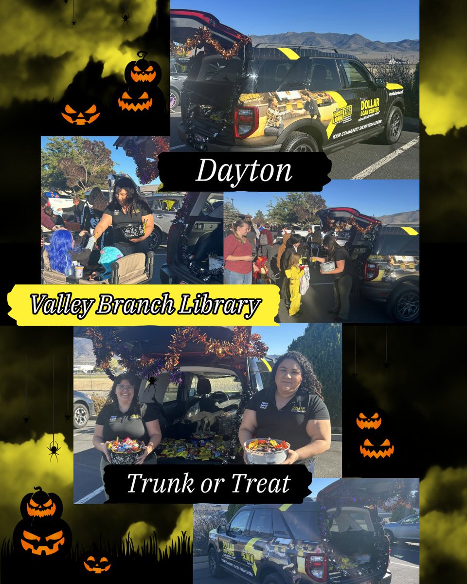 A fang-tastic time the DLC team had at Dayton Valley Branch Library Trunk or Treat! Thank you to everyone who joined us for a hauntingly good time! 🎃