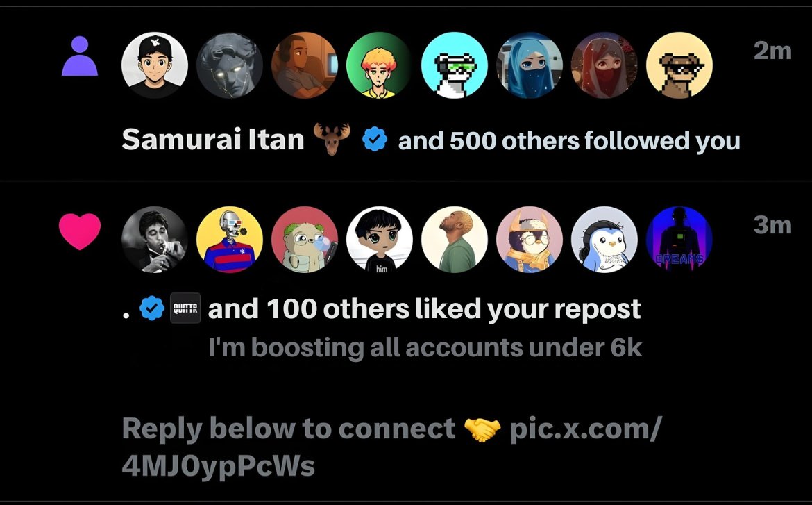 Stuck under 500? Let’s fix that.

Drop your @  connect with new legends ⚡