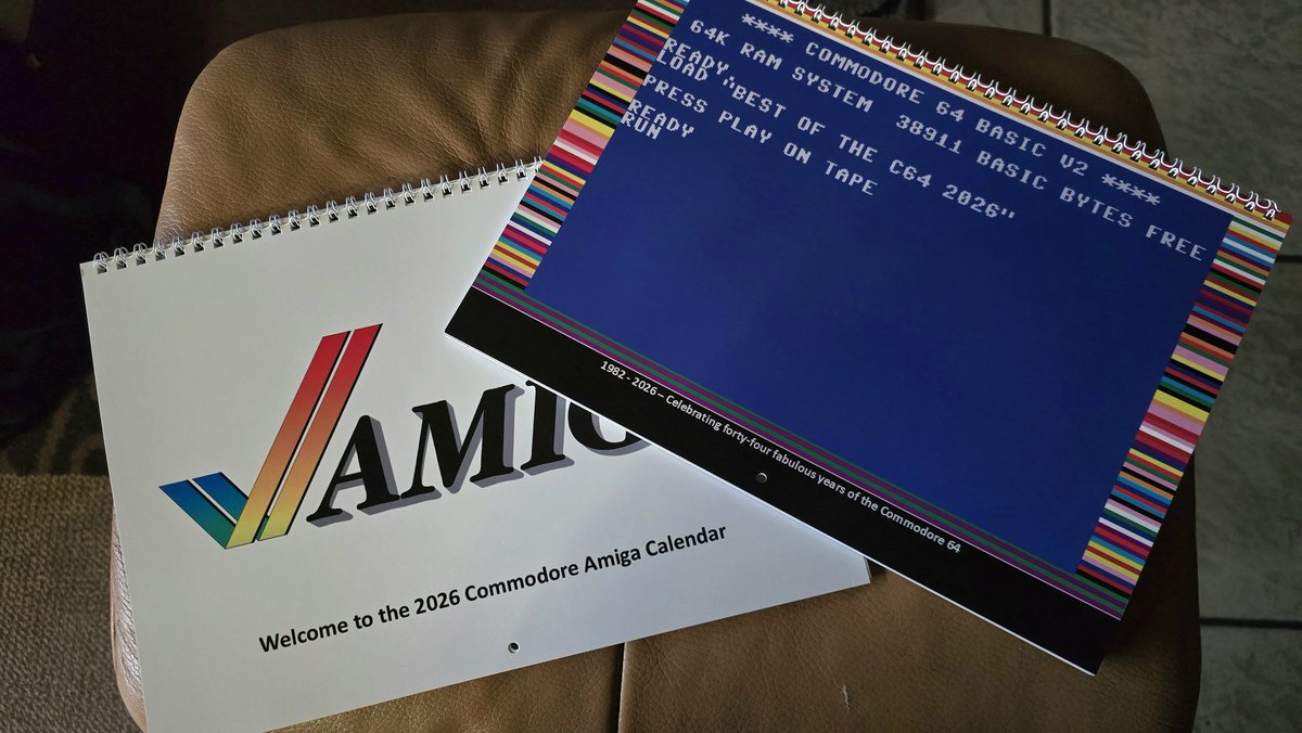 CptSparky360's tweet image. Yeah 🥰
With these awesome calendars from @C64Reloaded I&apos;m the coolest kid in the neighbourhood 😎
Thanks a lot 🤗🤗🤗
#C64 #Amiga #KeepItCommodore