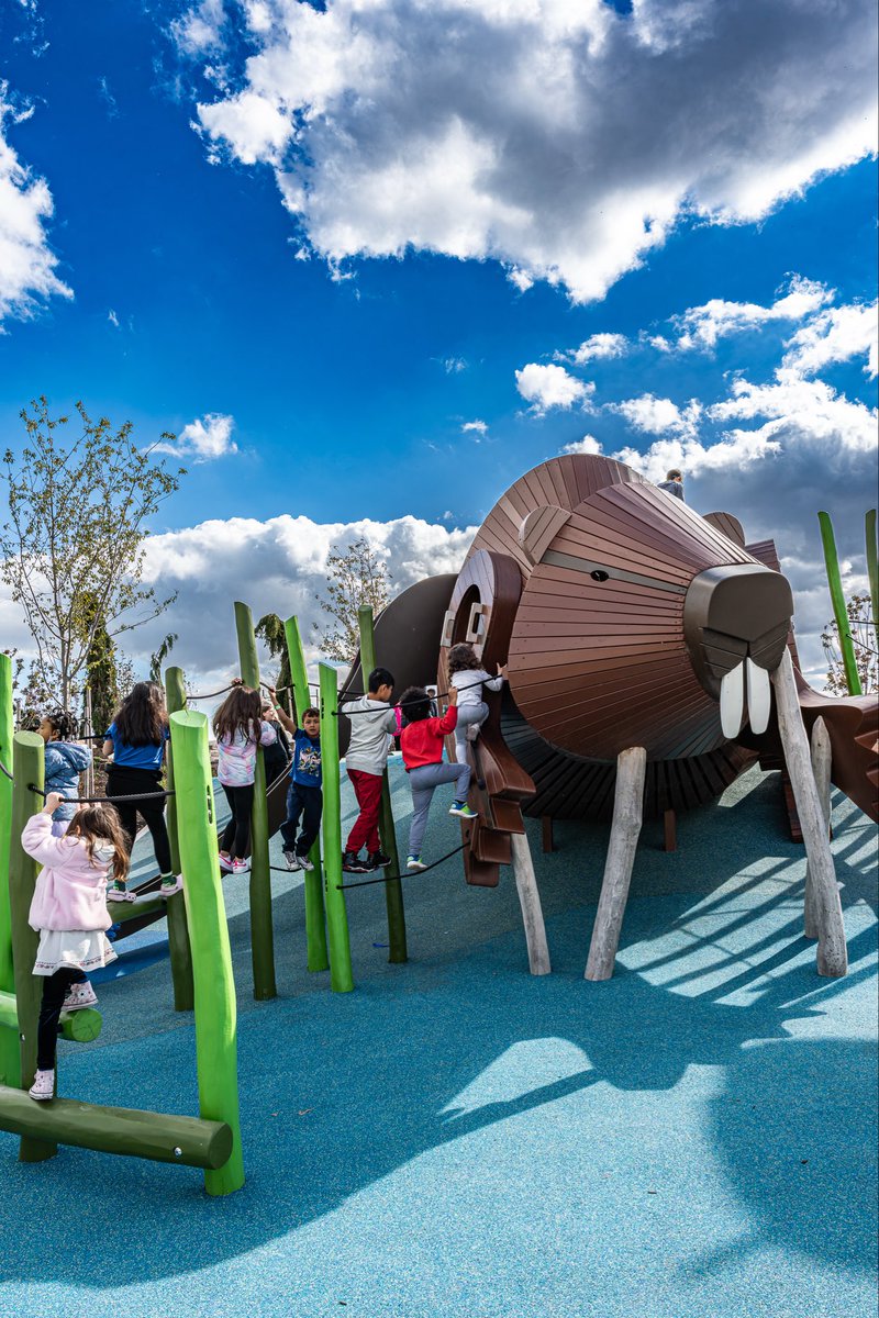 The Ralph C. Wilson Jr. Centennial Park is located between downtown Detroit &amp; the Ambassador/Gordie Howe bridges, this 22-acre riverfront destination features winding trails, rolling hills, &amp; waterways.

Thousands came out to celebrate with music, food trucks, &amp; family fun.