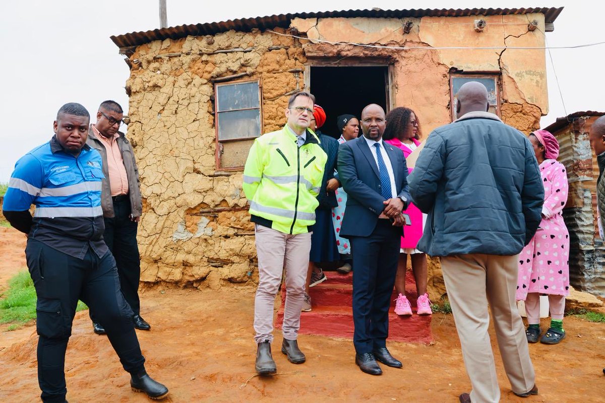 KZNPublicWorks's tweet photo. Flowing from the fruitful day's proceedings reported earlier today, the MEC for KZN Public Works and Infrastructure, Martin Meyer further visited the Hlatshwayo household in Ward 16, INkosi Langalibalele Local Municipality, Estcourt.

#KZNPublicWorks 
#GPUAtWork https://t.co/GCVGBneG6e