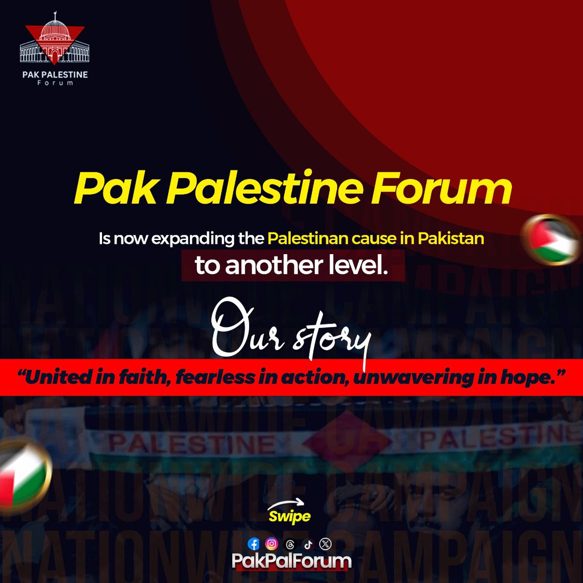 Pak_PalForum's tweet photo. پاک فلسطین فورم فلسطین کاز کیلئے ایک نئے لیول کی تحریک شروع کر رہا ہے! 

🧵ہمیں جانیے اور ہمارے ساتھ شامل ہوں! https://t.co/DcCzQ2KuxW
