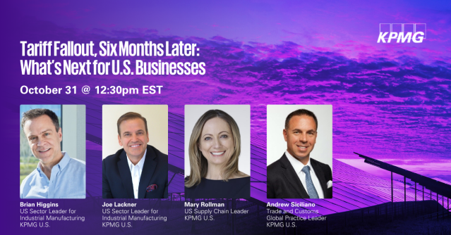ashish2ranjan's tweet photo. Is your business prepared for what's next in the world of trade and tariffs? Join KPMG leaders for a 30-minute session for a clear-eyed view of the challenges and opportunities ahead: https://t.co/heENVvi4hT https://t.co/eQcMa2WCun
