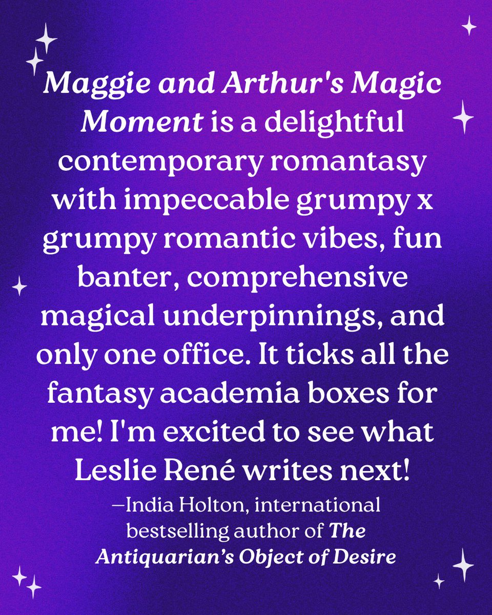 COVER REVEAL TIME AHHHH 👻✨ 

<a href="/byleslierene/">Leslie René💫 is here a lot less :(</a>’s debut MAGGIE AND ARTHUR’S MAGIC MOMENT will be out in the US 7/28/2026 

SO, SO thrilled for MAAMM’s cover to be out in the world now, in all its gorgeous glory. Preorders available NOW at bit.ly/3X5x7Fr