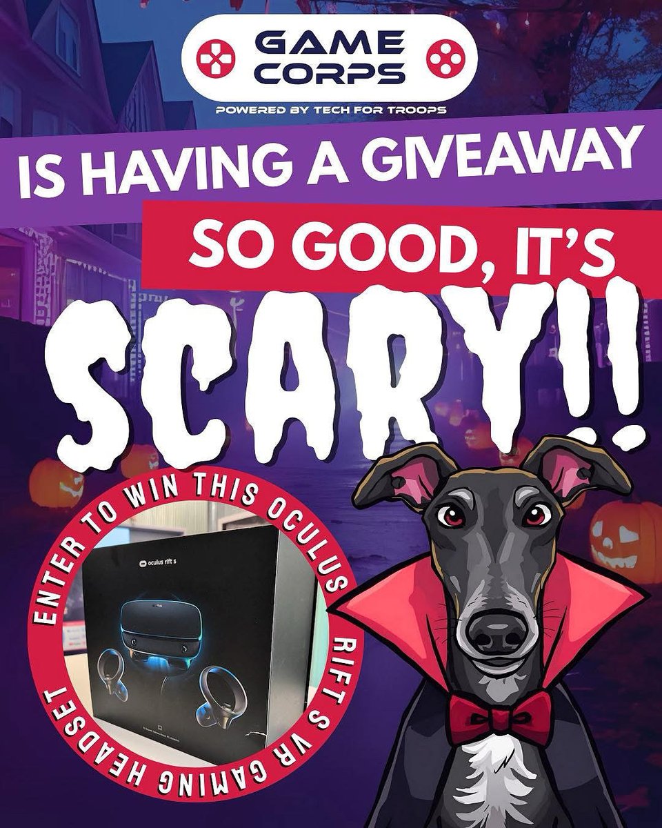 TechForTroopsVA's tweet image. 🎮 Only a few days left to enter the #GameCorps Powered By #TechForTroops #Giveaway! 👻
Win an Oculus Rift S VR Headset and step into the ultimate gaming experience.
Every entry supports Veterans through the power of gaming.👉 Enter now: gleam.io/S6qz8/game-cor…
#GamingForGood
