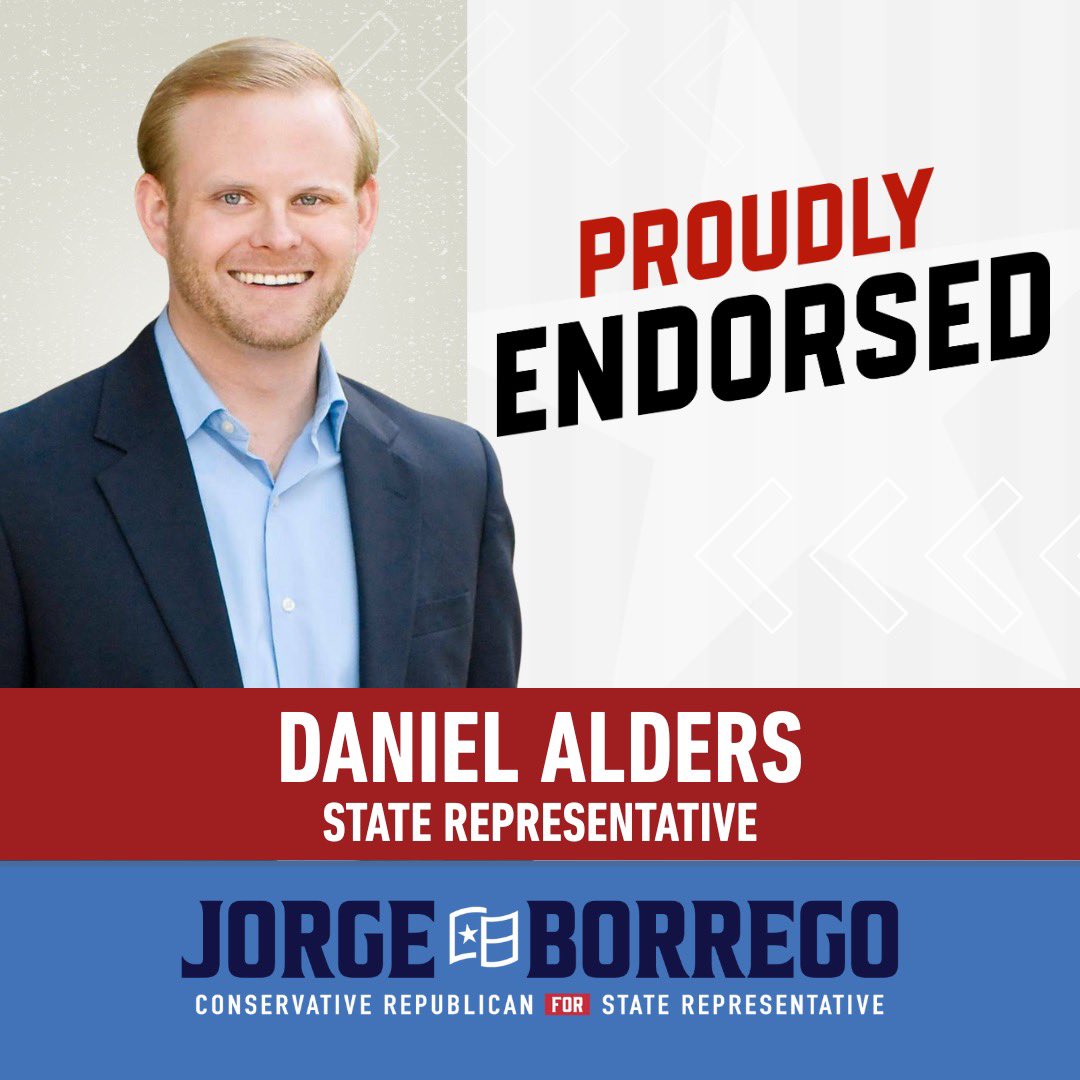 Endorsement Alert 🚨 
I am thankful for the support of Representative Alders. #HD118