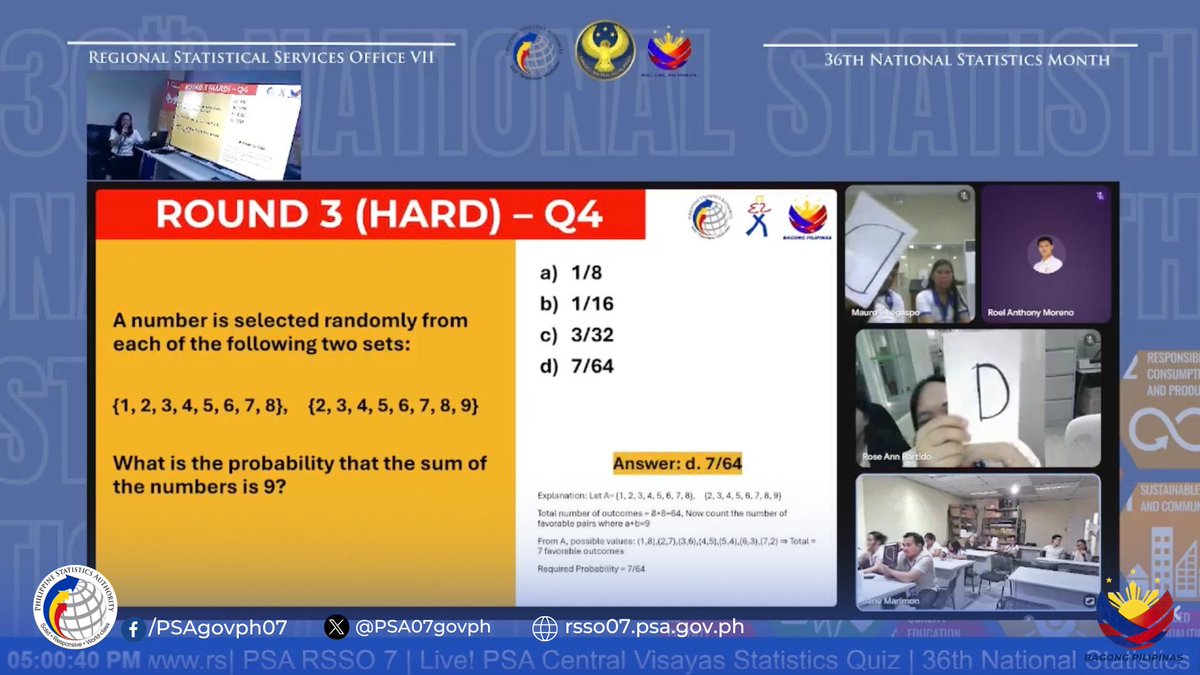PSA07govph's tweet image. This activity aims to test and refresh the statistical knowledge and analytical skills of PSA employees, fostering continuous learning and camaraderie among staff across the region.
#36thNSMCentralVisayas #36thNSM #StatisticsQuiz #StatsForAll #2025NSM