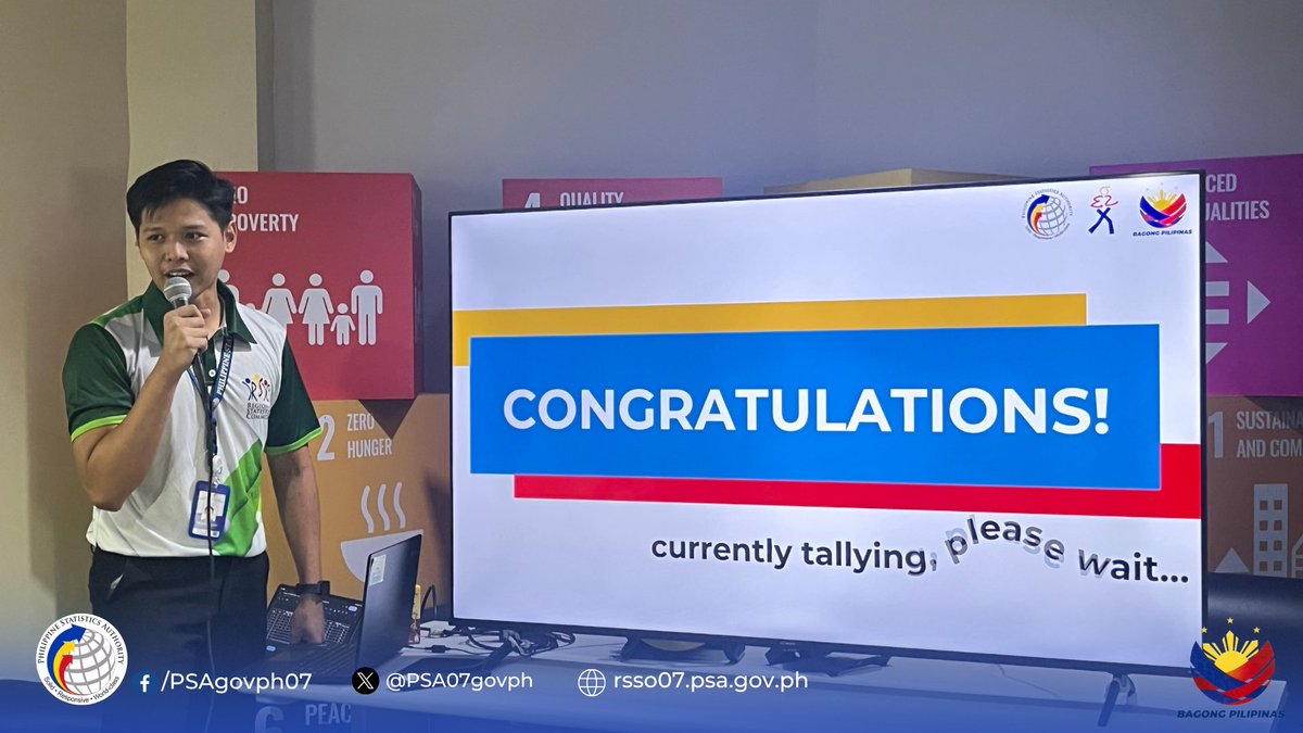 PSA07govph's tweet image. This activity aims to test and refresh the statistical knowledge and analytical skills of PSA employees, fostering continuous learning and camaraderie among staff across the region.
#36thNSMCentralVisayas #36thNSM #StatisticsQuiz #StatsForAll #2025NSM