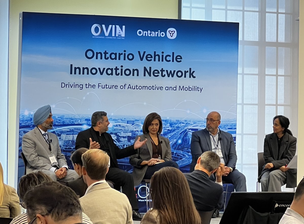 #ICYMI we just wrapped up our panel, Talent in Motion: Driving Transformation in Ontario’s Automotive &amp; Mobility Sector at the #OVIN Partnering Forum.

Our panelists discussed how the #automotive and #mobility sector is prepping Ontario to lead in the next wave of mobility