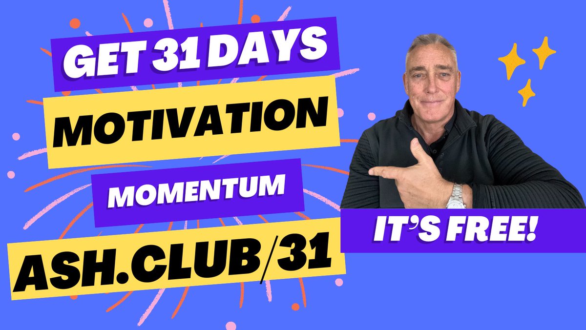 Stop scrolling.

You don’t need another guru.
You need momentum.
And that’s exactly what this challenge gives you.

31 days. 31 small steps.
Big shifts.
Every day you’ll get 
➡️one idea
➡️one action
➡️one push

Simple. Free. Effective.
 👉🏽 ash.club/31 👈🏽