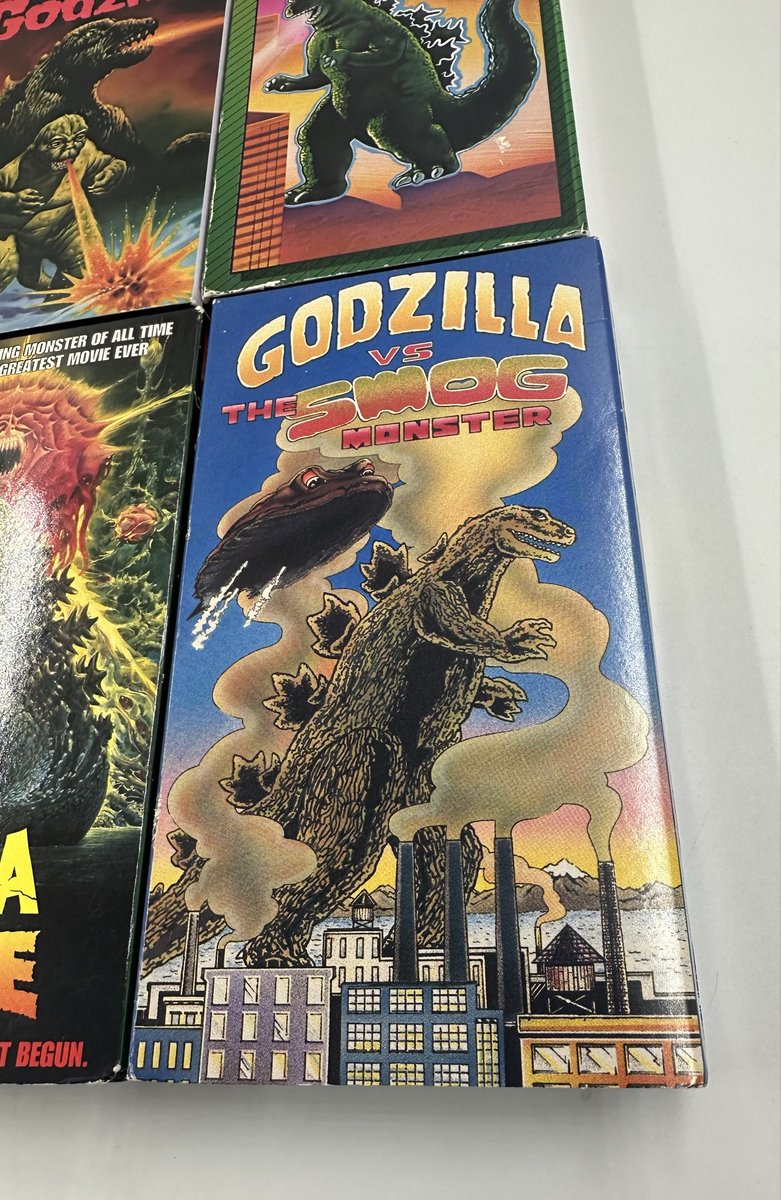 I like the Godzilla tapes that look like they were taken from a 14 year old’s notebook