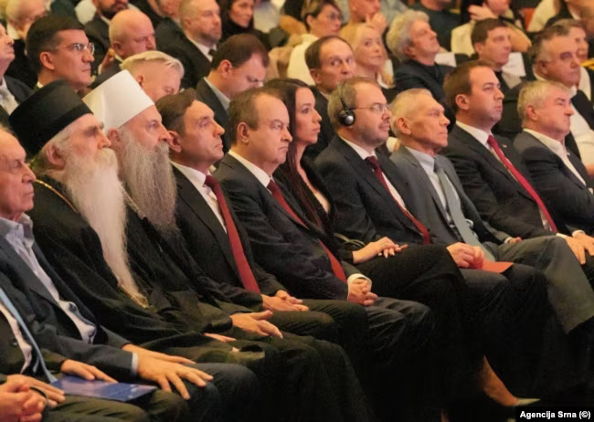 gurakuqkuqi's tweet photo. The Russian Historical Society in Serbia and the Architecture of Euro-Asian Security

The statements and actions of the Lavrov–Vučić–Vulin triad between October 24–27, 2025, escalated the threat against the Western security structure in Europe (including the Western Balkans), presenting the West with two alternatives: either allow the realization of Russian-Serbian interests under the Euro-Asian security framework, or face war.
In just four days, three interlinked events revealed three levels of a single operation: Aleksandar Vučić articulated the political narrative (“Serbia toward the EU, but without recognizing Kosovo”); Aleksandar Vulin institutionalized Russian influence through the newly founded “historical” society; and Sergey Lavrov delivered the Euro-Asian geopolitical narrative to the international audience. This strategic coordination forms the foundation for implementing Aleksandr Dugin’s geopolitical doctrine.

“The Serbian World” as a Doctrinal Basis

The Russian Historical Society, inaugurated on October 26 in Belgrade, was presented as “a meeting point for all those who see Serbia as a state that will fight without any reservation for the peaceful creation of the Serbian world and to be a true ally of Russia and China.”
This statement by Aleksandar Vulin, former Minister of the Interior, former head of the Security and Intelligence Agency (BIA), and a figure sanctioned by the United States for corruption and ties to the Kremlin, is a strategic declaration aimed at institutionalizing the concept of the “Serbian world” as a metapolitical project under the Kremlin’s umbrella.
The event was attended by key figures from the Serbian state and the Serbian Orthodox Church: Patriarch Porfirije, Interior Minister Ivica Dačić, Russian Ambassador Aleksandr Bocan-Kharchenko, and representatives of the Russian Academy of Sciences. The national anthems of Russia, Serbia, and Republika Srpska were played as symbols of spiritual and political unity.
This political-religious ritual reinforces the fact that Serbia is no longer operating solely within the domain of classical diplomacy, but is constructing a hybrid ideological infrastructure, where history, religion, and security intertwine to produce a shared identity with Russia.

Naryshkin, Vulin, and the “Academization” of Influence

At the head of the Russian Historical Society stands Sergey Naryshkin, Director of the Foreign Intelligence Service of the Russian Federation (SVR), a fact that gives this institution an unmistakably intelligence-oriented character. Naryshkin introduced the society’s establishment through a video message, describing it as “a confirmation of the spiritual and historical connection between the Russian and Serbian peoples.” To an uninformed audience, this may sound like cultural rhetoric, but for security analysts, it signals a direct infiltration of the Russian influence apparatus into Serbia’s system of knowledge and culture.

In practice, this society will function as a platform for:
- rewriting regional history in line with the Russian narrative (“NATO as the aggressor”, “Serbia as the historical victim”);
- spreading cultural propaganda under the guise of “scientific cooperation”;
- and preparing the ground for infiltration into educational and media institutions.

Whereas Russian influence in Serbia once operated primarily through energy, media, and politics, it is now being capillarized into the fields of history and collective memory, the domains most difficult for Euro-Atlantic structures to neutralize.

Lavrov and the “New Security Architecture”: Rhetoric as a Cover

At the same time, in Minsk, Sergey Lavrov warned that “Europe is preparing for war,” but claimed that Russia “does not target any NATO or EU member state.” He proposed the creation of a “pan-continental structure of Euro-Asian security,” presenting Moscow as an alternative to the Western order based on NATO. This idea of a “new security architecture” is essentially a reformulation of Aleksandr Dugin’s doctrine of the Euro-Asian space, in which Russia positions itself as a spiritual and civilizational center opposing “Western degeneration.”
In practical terms, Lavrov used the same logic to delegitimize Kosovo’s independence, comparing it to the annexation of Ukrainian regions, a legally and politically false comparison. Kosovo declared independence following Serbian genocide and apartheid against Albanians, which ended only after NATO’s humanitarian intervention and a process supervised by the UN and the EU. In 2010, the International Court of Justice confirmed that Kosovo’s declaration of independence “did not violate international law.” Russian “referendums” in occupied territories, by contrast, are illegal acts under international humanitarian law.
This comparison shows that Russia does not seek genuine dialogue but rather aims to normalize its annexationist methods by relativizing historical facts. And this is precisely where the function of the Russian Historical Society comes into play: to make such narratives acceptable through so-called “historical reasoning.”

Vučić and the Double Game

Within this scheme, Vučić remains the figure of façade neutrality. While he declares to the domestic audience that he “will never recognize Kosovo, and if someone after him wishes to do so, they can do it themselves,” presenting himself as the sole defender of Kosovo, he simultaneously portrays himself to the European Union as a leader ready to integrate Serbia into the EU, but not with an independent Kosovo.
Through this stance, Vučić openly displays resistance to peace and security in Europe. This deliberate duality serves as a Russian tool to keep Serbia tied to Brussels while using it as a gateway for the strategic realization of Moscow’s interests.
Unlike all other EU candidate states, Serbia has not imposed sanctions on Russia and continues to engage in coordinated activities with the Russian propaganda apparatus, as demonstrated by the establishment of the Russian Historical Society.

The Splitting of the Euro-Asian Front and the Threat to Western Security

The Lavrov–Vučić–Vulin triad marks a clear partitioning of the Euro-Asian front and the creation of an ultimatum-style strategic line: either Russian-Serbian interests are accepted in Europe, or confrontation follows.
This strategy is a coordinated diplomatic threat that followed a series of drone provocations from Estonia to Kosovo, testing the response of the Western security line.
The events indicate hybrid preparations for a new conflict, where diplomacy, historical propaganda, and controlled military actions are combined to force a change in the European security order.
Vučić’s statements about a “change in the geopolitical circumstances” are directly linked to this plan, signaling readiness to act against Kosovo the moment the international balance weakens.
In this context, the Russian Historical Society in Serbia is not a cultural project but an ideological infrastructure of hybrid warfare, preparing the political and spiritual justification for the next phase of Russian-Serbian confrontation with the West.

@HelsinskiOdbor @vonderleyen @USEmbPristina @realDonaldTrump @SecRubio @OSCE @OSCEKosovo @RitchieTorres @UN @RihoTerras @UNHumanRights @kajakallas @MartaKosEU @aliciakearns @eucopresident @EP_President @vonderleyen @EmmanuelMacron @GiorgiaMeloni @_FriedrichMerz @Keir_Starmer @bueti @MiRo_SPD @FarCanals @DorisPack2 @agim_musliu @GunterFehlinger @FetoshiArben @Sandulovic_N @i_videnovic @natasakandic @DanielSerwer @GermanAmbKOS @jonhargreaves67 @DailyShqip @ThisisKaltri @Romanistan1971 @petritmalaj @shkamberi @zpshns @FlamurKrasnq @albinkurti @VjosaOsmaniPRKS @natasakandic @L_H_111 @GlobalPatriaX

#Lavrov #Vucic #Vulin #SerbianWorld #HybridWarfare #RussianInfluence #EuroAsianSecurity #WesternBalkans #OSINTAnalysis #HybridThreats #SecurityArchitecture #KremlinNarrative #Serbia #Kosovo #Russia #EU #NATO #Geopolitics