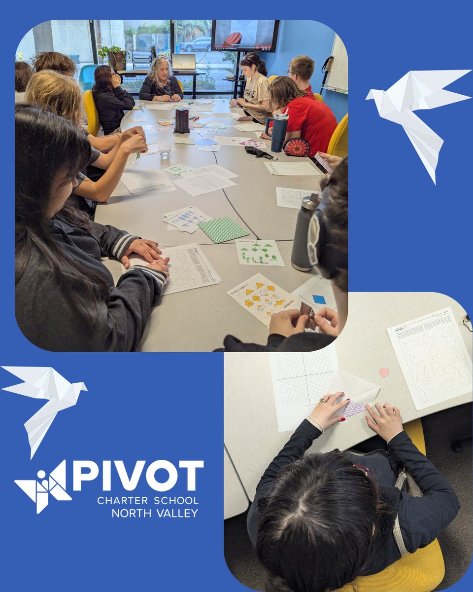 PivotNValley's tweet image. ✋📏 #PivotNorthValley students explored shapes and angles through the art of origami — turning paper into math in motion! 🧠✨
Hands-on activities like this can even replace some online assignments in any Math class! 💡

#HandsOnLearning #GeometryInAction #OrigamiMath