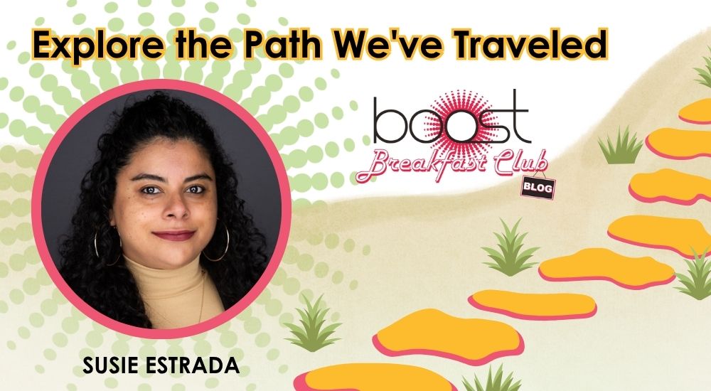 TEAMBOOST's tweet image. Adventure Awaits w/Susie Estrada: Explore the Path We&apos;ve Traveled boostcafe.org/susie-estrada-… What keeps her in the field? &quot;The youth &amp;amp; their families. Every time I step away from my desk and re-engage with what really matters, I know I am exactly where I need to be.&quot; #BOOSTBlog