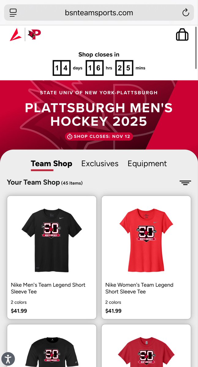 Plattsburgh State Men's Hockey tweet media
