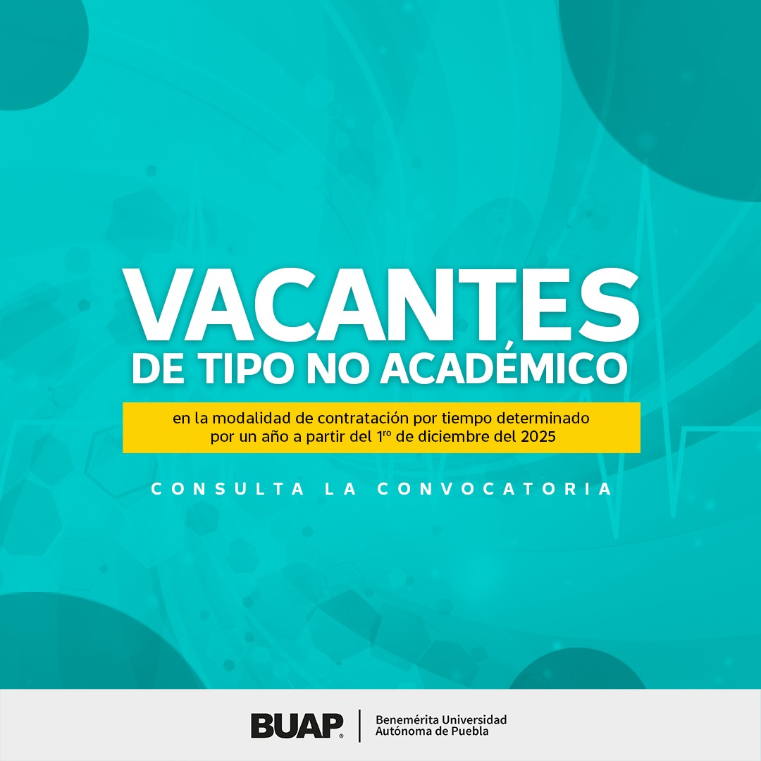 DRHBUAP's tweet image. 📢 ¡Atención!
La BUAP invita a participar en el concurso para el otorgamiento de PLAZAS VACANTES DE TIPO NO ACADÉMICO, en la modalidad de contratación por tiempo determinado 2025.

✅Forma parte de nuestra comunidad universitaria.

Convocatoria completa: bsu.buap.mx/fPG
