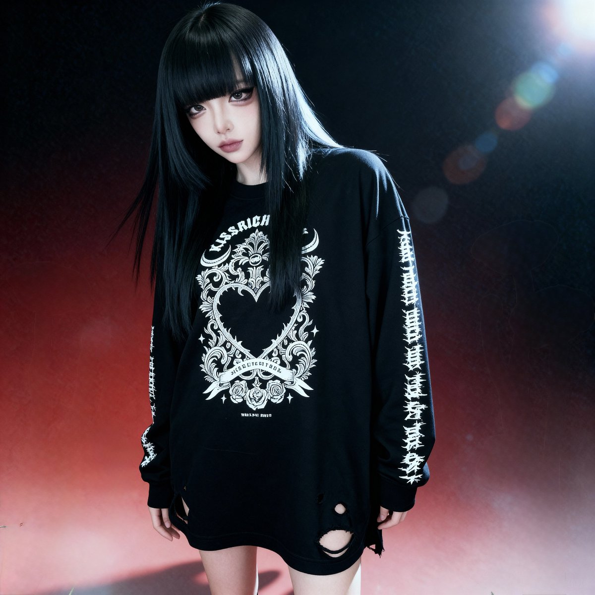 KRY clothing　black packハート BLACK×BLACK KRY clothing black packハート BLACK×BLACK KRY clothingblack pack