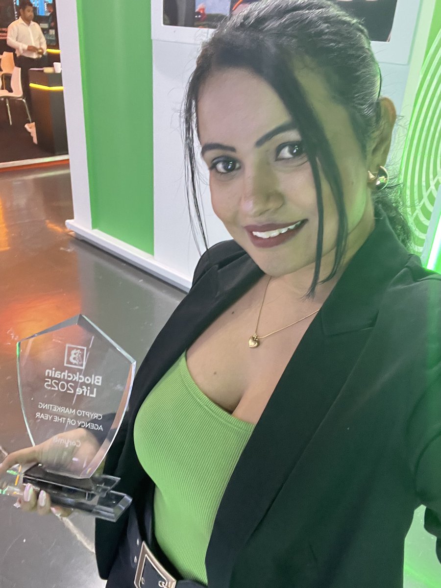 blockchainqn's tweet photo. 🏆 @Corum8company Wins “Best Marketing Agency of the Year” at Blockchain Life 2025 

Still soaking it all in — standing on that grand stage in Dubai, hearing “Corum8 — Best Marketing Agency of the Year” echo through the crowd of innovators, builders, and dreamers at @BlLife_Forum https://t.co/WGPxDwpWMZ
