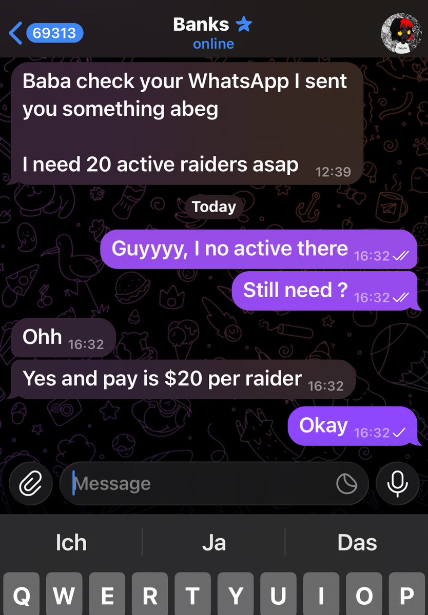 20 Raiders needed!!! 🚨

 If $20 per week is not to small for you 

Like, retweet and indicate below 

<a href="/Banks_No1/">Banks</a> will be picking from the comments, so do well to follow him, no need to text him.  

Follow me as well for more raid and shill opportunities!!