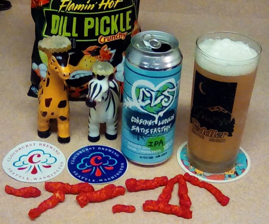 Yesterday's Beer 4 - <a href="/Cloudburst_Brew/">Cloudburst Brewing</a> "Constant Lupulin Satisfaction" IPA