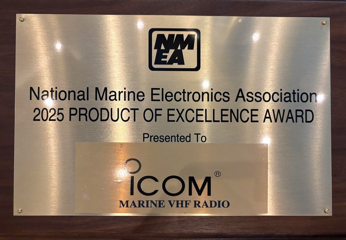 The IC-M510 EVO has once again earned the 2025 <a href="/NMEA_org/">NMEA</a> Product of Excellence Award. Thank you to the NMEA community and partners for keeping everyone safe and connected out on the water. #Marine #VHF #M510EVO #NMEA #boating #safety