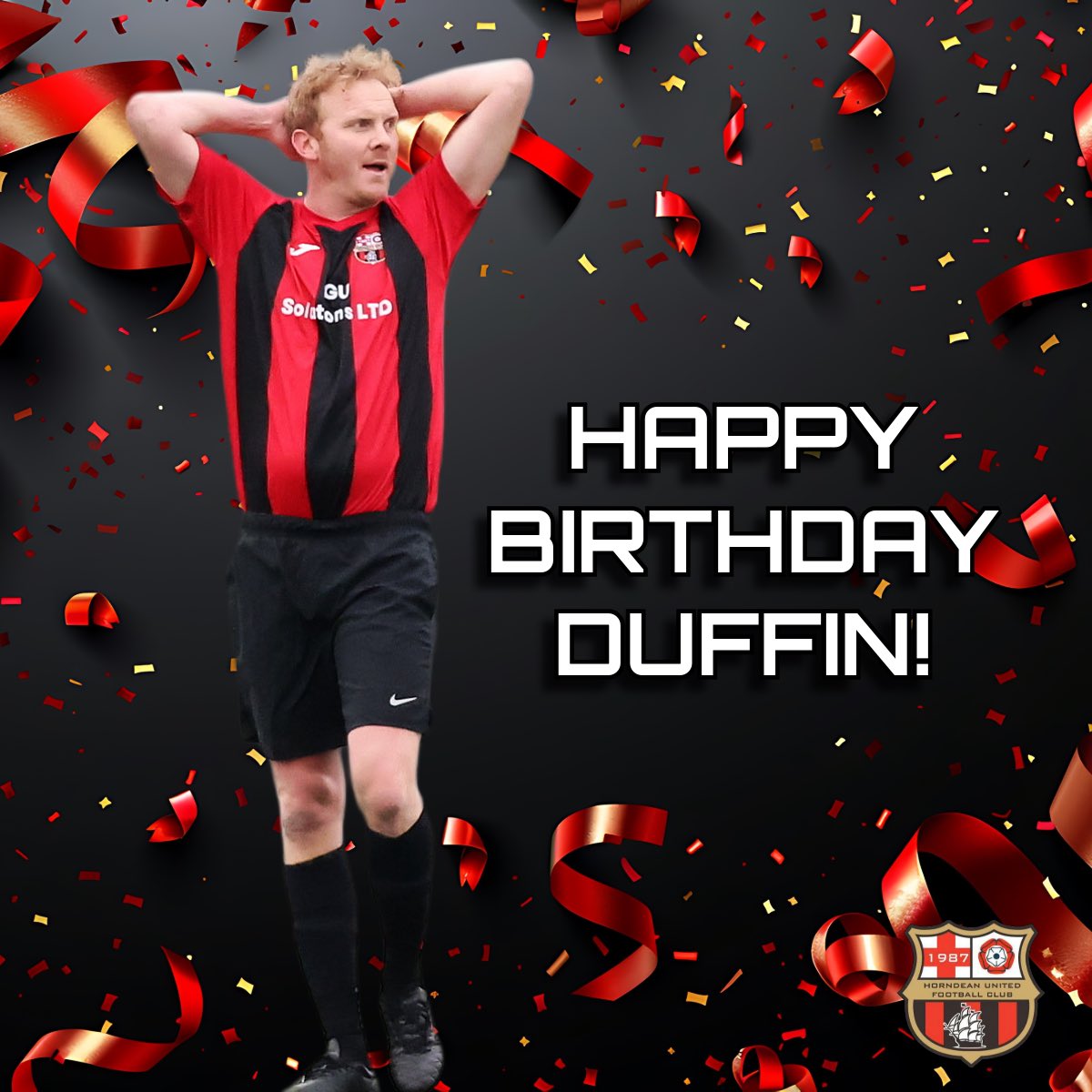 🔴⚫️ HAPPY BIRTHDAY DUFFIN ⚫️🔴

All at Horndean would like to wish this legend a massive Happy 40th Birthday!
Enjoy the celebrations🎉🍺🎈

#upthedeans #happybirthday