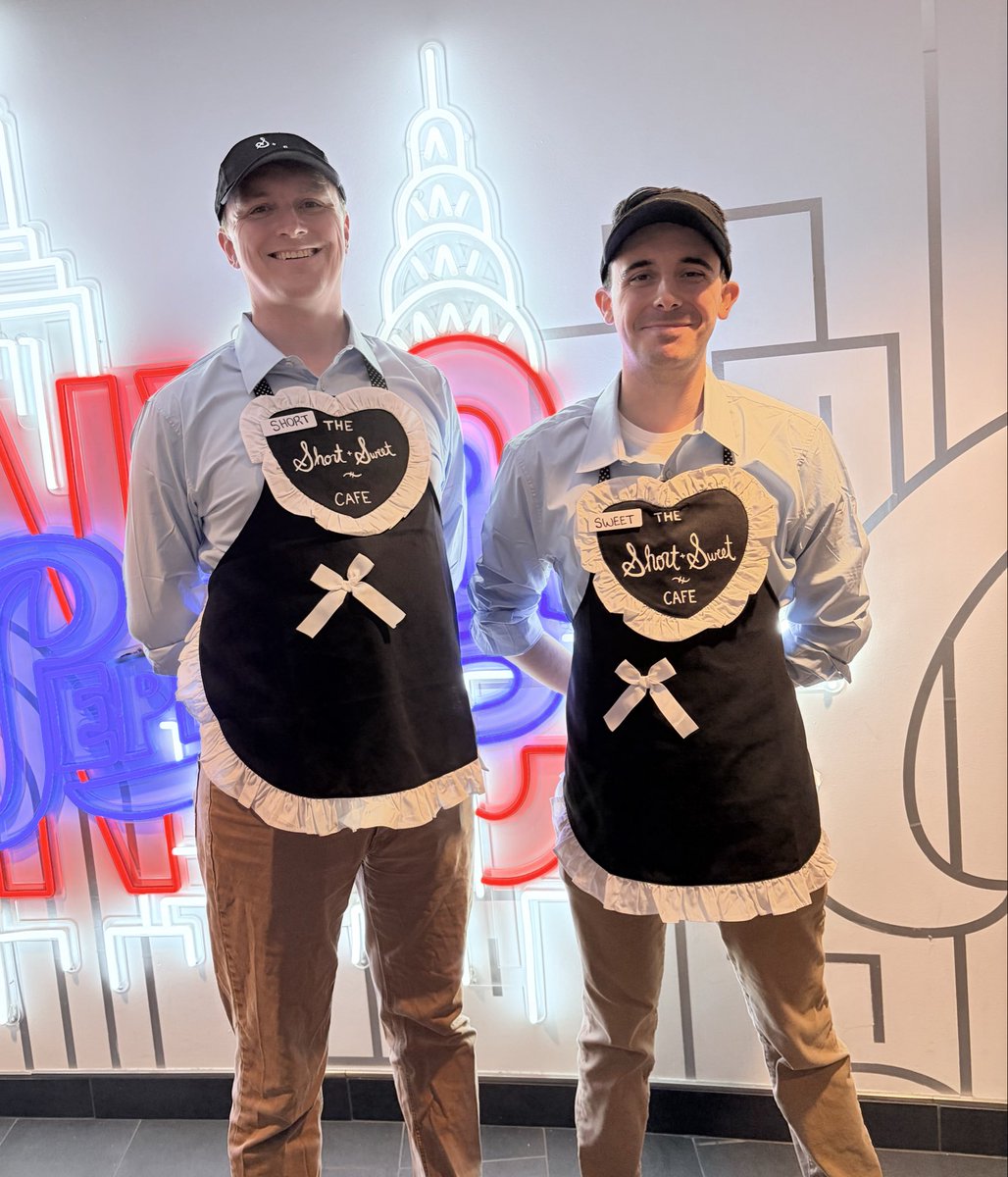LukeWeyand's tweet photo. Whole outfit we’re wearing was, in fact, ironic. 

She did say night 2 was the best dressed crowd, so… pick us, arrest us, love us @SabrinaAnnLynn  🚕🚖 

#ShortNSweetTour #sabrinacarpenter #msg https://t.co/OArv6OMPFh