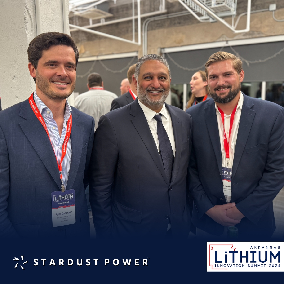 SDST_Power's tweet image. 🤝 Thanks to everyone who visited our booth at the Arkansas Lithium Innovation Summit in Little Rock! We enjoyed connecting with stakeholders and sharing our vision for a strong U.S. lithium supply chain.
#LithiumSummit #BatteryTech #CleanEnergy #CriticalMinerals #StardustPower