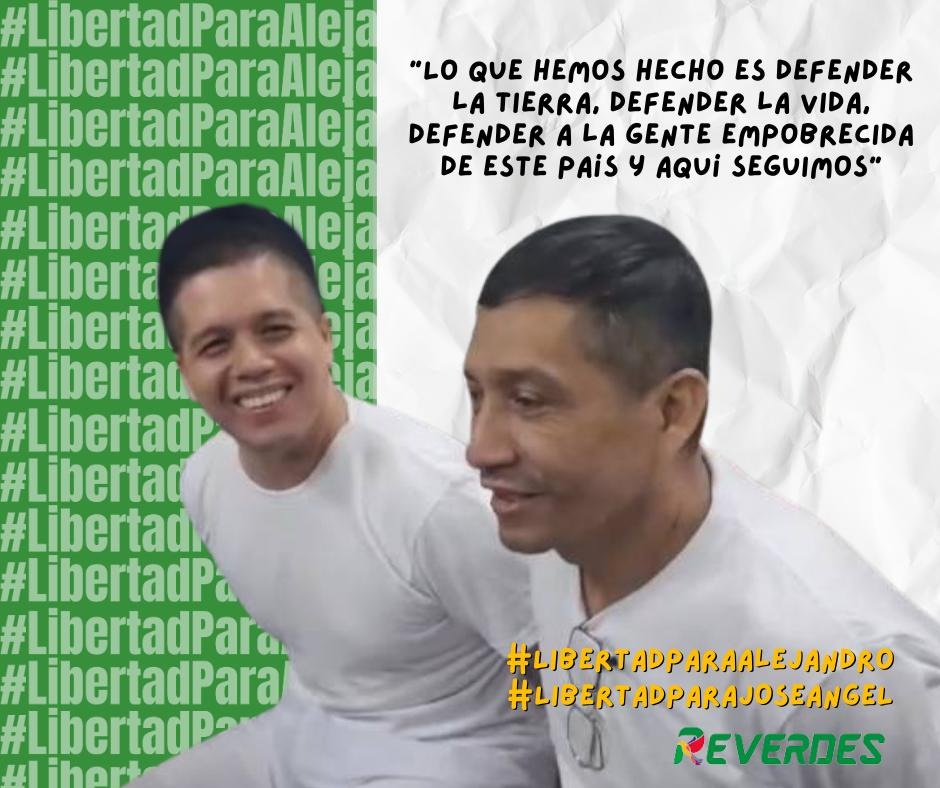 ⚡ ¡Basta de criminalizar la defensa del territorio! La lucha es por la tierra y la vida. Exigimos al juzgado que cumpla con la ley y los libere. #LibertadParaAlejandro #LibertadParaJoséÁngel