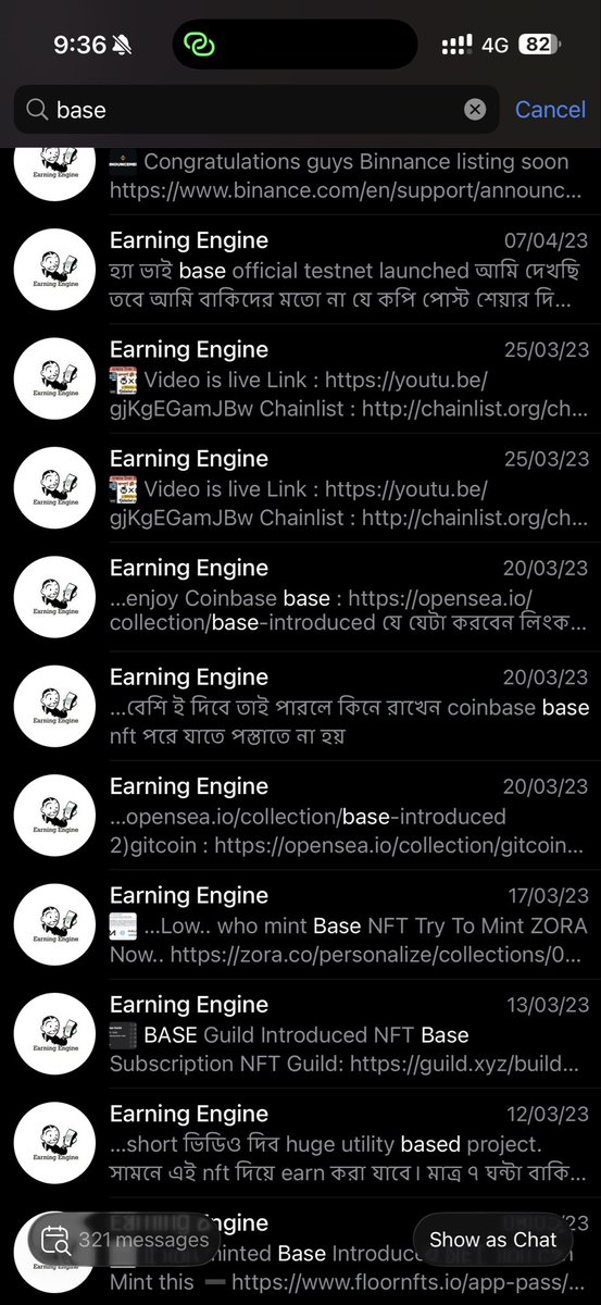 From the very first of <a href="/base/">Base</a> mainnet, i am sharing &amp; giving updates of onchain activities regularly,
Made almost 5+ youtube video till now
&amp; 321 tg posts...

Hope its enough to proof the contribution toward $BASE for me &amp; my community. 

Now , its time to onboard all of my EE