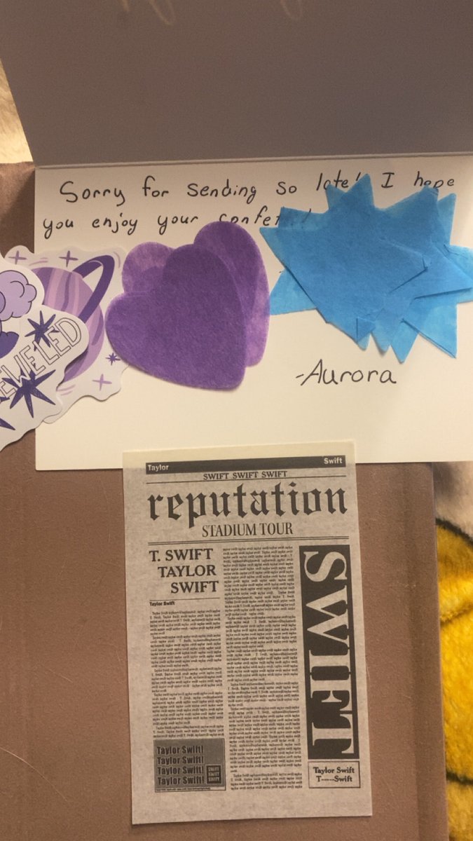 AM I SITTING HERE SOBBING OVER A SINGLE PIECE OF REP TOUR CONFETTI… YES, YES THE FUCK I AM😭😭😭😭 IM SO LUCKY TO CROSS PATHS WITH SUCH GENEROUS SWIFTIES