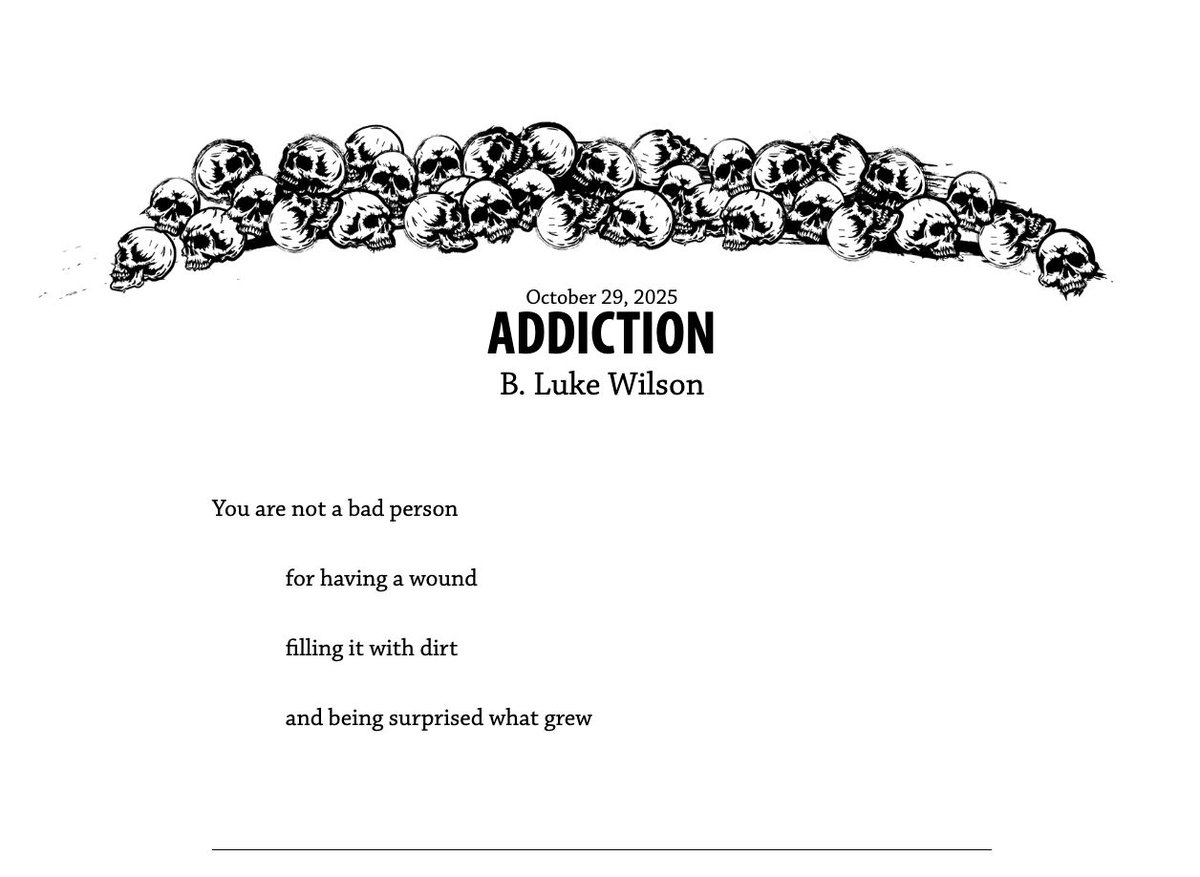 our celebration #smallpoemsunday (can be every day) continues with this gem today from B. Luke Wilson!

havehashad.com/hadposts/addic…