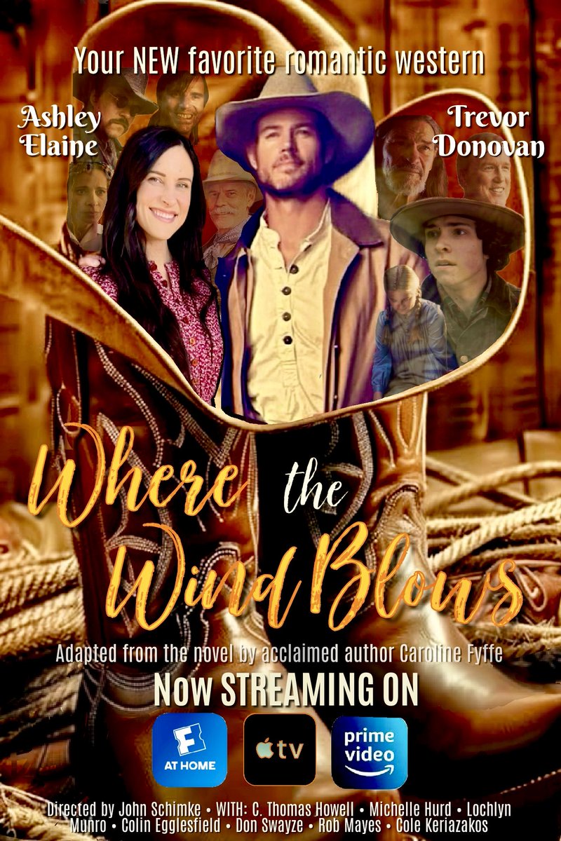 🤠 🎥 Have you seen #TrevorDonovan ‘s NEW romantic #western yet?! #WhereTheWindBlows is NOW STREAMING on <a href="/Fandango/">Fandango</a> , <a href="/PrimeVideo/">Prime Video</a> &amp; <a href="/AppleTV/">Apple TV</a> ! Get caught in the wind with Chase Logan (Donovan) when he meets up a beautiful woman (Ashley Elaine) desperate for his help…#DonoFANS 💕